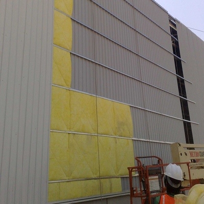 Aislamiento incombustible de las lanas de la fibra de vidrio para el grueso de la pared 55m m de Warehouse