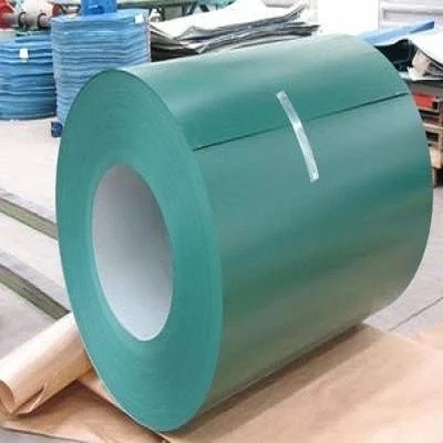 Bobina de acero prepintada 0.5m m verde SGCC duro lleno del Galvalume del color 0.4m m para la techumbre