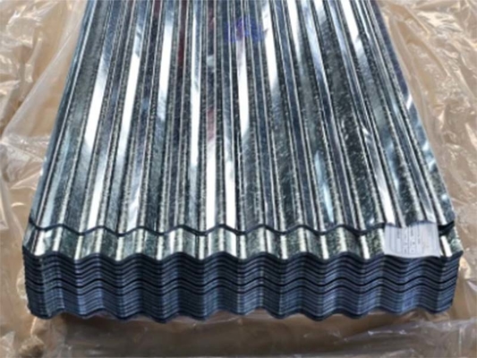 Dx51d GI Chapa de acero corrugado revestida con zinc Chapa de techo corrugado galvanizado