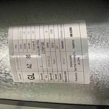 La hoja de acero galvanizada de GB/T 2518 laminó G550 sumergido caliente