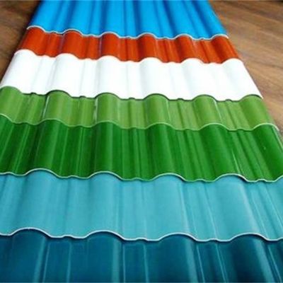 El color cubrió la bobina de acero acanalada de PPGL, galvalume del 55% con color cubrió el metal acanalado usado en almacén