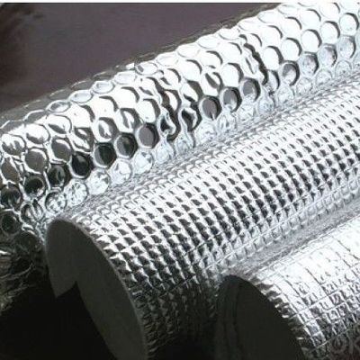 5m m PE tejen la hoja de la burbuja de ALU, plástico de burbujas incombustible del papel de aluminio