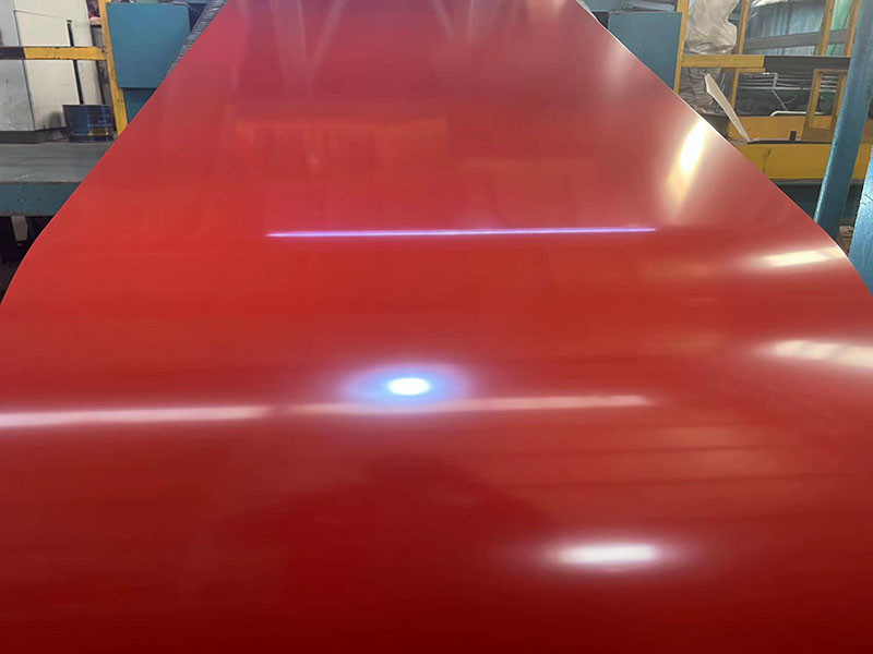 Bobina recubierta de color bobina de acero galvalume prepintada DC51D + AZ80 Rojo cerezo y blanco